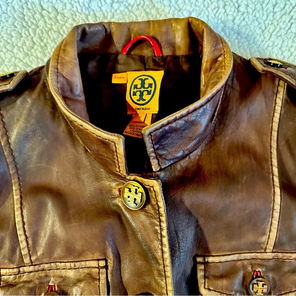 Tory Burch Sgt Pepper Leather Jacket - size 12 - Picture 2 of 7